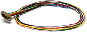 MWDM6L-15S-6K5-18L, D-Sub Micro-D Connectors MICRO D PREWIRED CON 15CNT SKT #26AWG