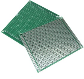 Фото 1/2 Плата макетная односторонняя 70 х 90 мм (Шаг: 2.54 )