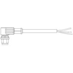 1-2273076-1, Sensor Cables / Actuator Cables 3pos PVC 1.5mM12 agl plug pig A
