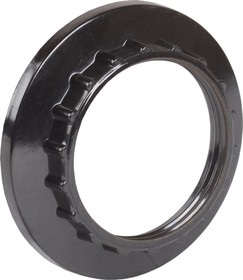 Фото 1/3 EKP10-02-02-K02, Кольцо абажурное для патрона Е27 пластик черный индивидуальный пакет