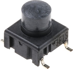 Фото 1/2 3ESH9-10.4, IP67 Black Button Tactile Switch, SPST 50 mA @ 24 V dc 5.3mm PCB