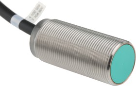 Фото 1/3 NCB5-18GM40-Z0, Inductive Barrel-Style Proximity Sensor, M18 x 1, 5 mm Detection, 5 60 V dc, IP67