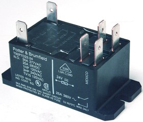 T92S7A22-24, RELAY, DPST-NO, 277VAC, 28VDC, 40A