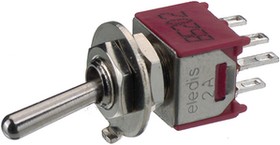 2A23-NF3STSE-S, Toggle Switch ON-OFF-ON 3 A / 1.5 A / 3 A 2CO