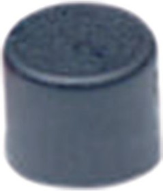 U4322, Round Pushbutton Switch Cap - Black - Slip On.