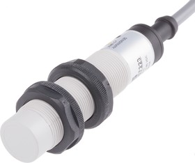 Фото 1/3 Capacitive Barrel-Style Proximity Sensor, M18 x 1, 8 mm Detection, NPN Output, 10 → 30 V dc, IP67