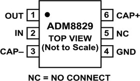Фото 1/5 ADM8829ARTZ-REEL7, Инвертер напряжения на переключаемых конденсаторах