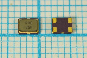 Генератор кварцевый 17МГц 3.3В,HCMOS в корпусе SMD 3.2x2.5мм; №TRI гк 17000 \\SMD03225C4\CM\ 3,3В\SCO-323\SUNNY