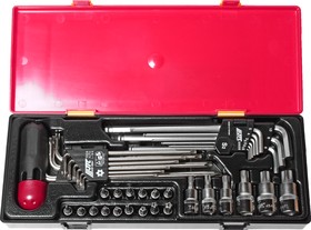 Набор инструментов TORX, HEX (ключи, головки с насадками) в кейсе 40 предметов JTC /1