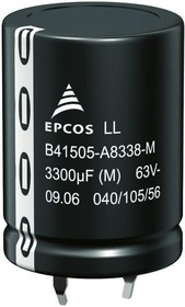 Фото 1/3 220μF Aluminium Electrolytic Capacitor 400V dc, Snap-In - B43504A9227M000