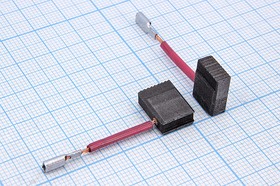 Щетка для двигателей, 5x9.5x13 мм, поводок с изоляцией; №ДЩ149 двиг щетка\ 5,0x 9,5x13\клем/гн 2,8\\\