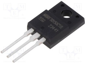 MBRF30150CTR, Diode: Schottky rectifying; THT; 150V; 30A; ITO220AB; tube; Ir: 1mA