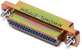 MWDM1L-37PSM, D-Sub Micro-D Connectors MICR D SLDRCUP CON 37CNT SZ #26 PIN