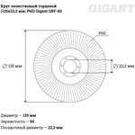 Круг лепестковый торцевой 125x22,2 GRF-60