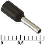 DN00706 black (1.2x6mm), Наконечник на кабель DN00706, чёрный, 1.2x6 мм, 0.75 мм2