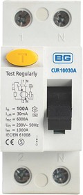 CUR10030A-01, Автоматический выключатель, British General - RCDs, 400 В, 100 А, 2-полюсный