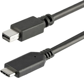 Фото 1/2 CDP2MDPMM1MB, USB C to Mini DisplayPort Adapter, USB 3.1, 1 Supported Display(s) - 4K @ 60Hz