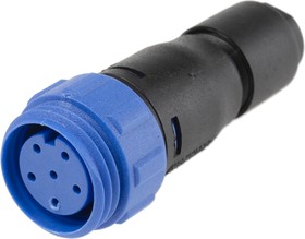 Фото 1/4 PX0411/06S/4550, Circular Connector, Socket, 6 Contacts, 5A, 125VAC/VDC, IP69K