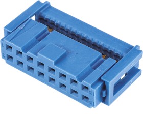 Фото 1/2 1658527-6, 16-Way IDC Connector Socket for Cable Mount, 2-Row