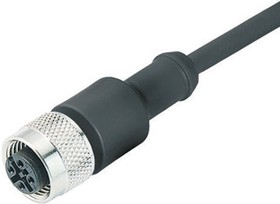 Sensor actuator cable, M12-cable socket, straight to open end, 12 pole, 5 m, PUR, black, 1.5 A, 79 3490 35 12