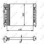 54686, Радиатор охлаждения VW CADDY II 95-04, POLO 94-01, POLO CLASSIC 95-01 ...