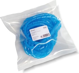 Фото 1/5 Спиральная оплетка SWB 10-4, полиэтилен, размер 10, бухта 8 м, голубая PR4400400