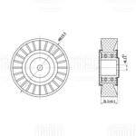 CM1815, Ролик привод. ремня для а/м VW Transporter (90-) 2.4/2.5 (CM 1815)
