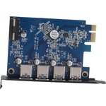 Контроллер PCI-E на 4xUSB-A 3.0 Orico PVU3-4P, черный (ORICO-PVU3-4P)