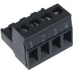 25.320.0453.1, TERMINAL BLOCK PLUGGABLE, 4 POSITION, 22-12AWG