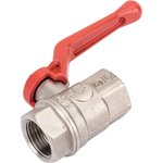 Кран шаровой латунный PREMIUM для ВОДЫ 1/2дюйм ВР/ВР рычаг НИКЕЛИР-Й 11Б27фт1М ...