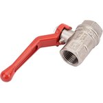 Кран шаровой латунный PREMIUM для ВОДЫ 1/2дюйм ВР/ВР рычаг НИКЕЛИР-Й 11Б27фт1М ...