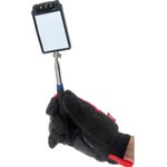 Telescopic mirror 50x80 mm with LED, 300-880 mm HT4R504