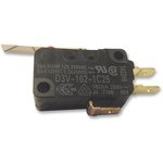 D3V-162-1C25, Micro Switch D3V, 16A, 1CO, 1.96N, Hinge Lever