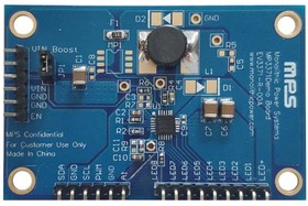 EV3371-R-00A, Evaluation Board, MP3371GR, Synchronous Boost (Step Up), PWM, 3 V to 30 V, 45 V/ 50 mA Out