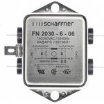 FN2030-6-06, FN2030 6A 250 V ac/dc 400Hz, Chassis Mount EMI Filter, Fast-On ...