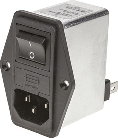 Фото 1/4 FN284B-2-06, Power Entry Module Filtered M 3 POS 250VAC 2A Switch/Fuse ST 1 Port