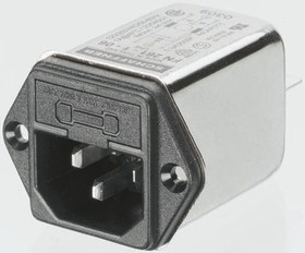 Фото 1/2 FN9260S-4-06-10, Filtered IEC Power Entry Module, IEC C14, General Purpose, 4 А, 250 В AC, 2-Pole Fuse Holder