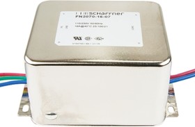 Фото 1/2 FN2070-16-07, FN2070 16A 250 V ac/dc 400Hz, Chassis Mount EMI Filter, Wire Lead, Single Phase