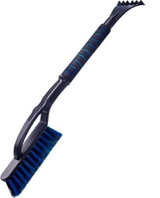 Щетка для снега со скребком GL-599, 65 см, поролоновая ручка, голубая /15 53295