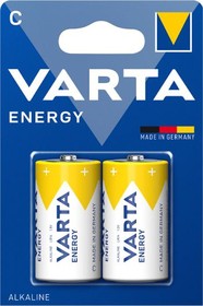 Фото 1/2 Батарея Varta Energy BL2 Alkaline LR14C (2шт) блистер
