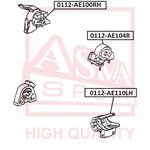 0112-AE110LH, Подушка двигателя | лев |