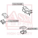 0112-FZJ105F, Подушка двигателя передняя 1hdt/1hz