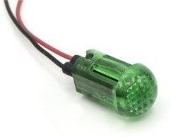 655-2204-103F, LED Panel Mount Indicators 0.5in SnapIn PCB DOMED GREEN