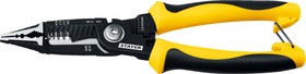 Фото 1/10 STAYER XM-21, резка d 14мм, зачистка 0.75 - 25 мм2, кримпер 2.5 мм2, плоскогубцы 210 мм, электромонтажные клещи, Professional (23342-21)