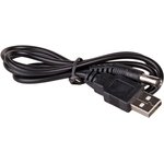 AK-DC-01, Кабель, вилка USB A, вилка DC 5,5/2,1, прямой, черный, 0,8м