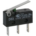 DB3C-B1LB, Basic / Snap Action Switches 0.1A .110 QC LEVER