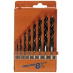 Набор сверл по дереву 3-10 мм, 8 предметов, пластиковый кейс 67040