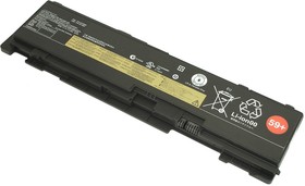 Фото 1/2 Аккумуляторная батарея для ноутбука Lenovo ThinkPad T410s (42T4833) 11.1V 44Wh черная