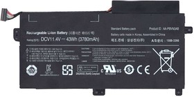 Фото 1/3 Аккумуляторная батарея для ноутбука Samsung 370R5E, 470R5E (AA-PBVN3AB) 11.4V 43Wh черная