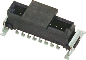 214018 / 214018-E, MiniBridge Series Straight Surface Mount PCB Header, 6 Contact(s), 1.27mm Pitch, 1 Row(s), Shrouded